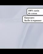 Set lakens van effen katoensatijn 1 baratta grijs 01 - 230x270 cm + 150x200x30 cm + 2x (50x80 cm)