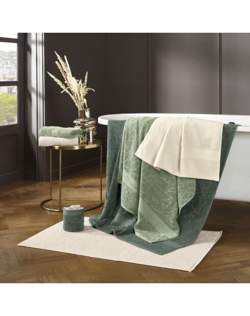 4 serviettes d'invitées vert sauge - 30x30 cm