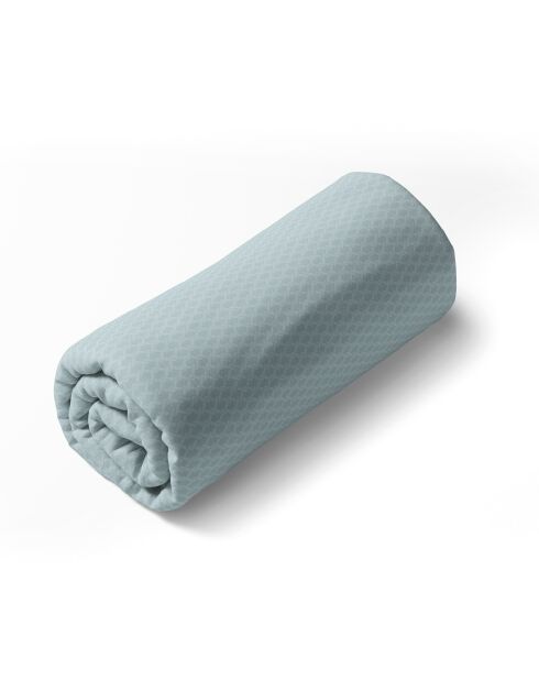 Lenzuolo con angoli in raso di cotone Garden Micro Mint