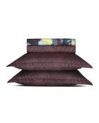 Areca pruim katoenen satijnen lakenset + 2x (90x200x30 cm) + 2x (50x70 cm)