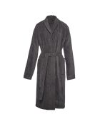 Peignoir avec col châle gris foncé