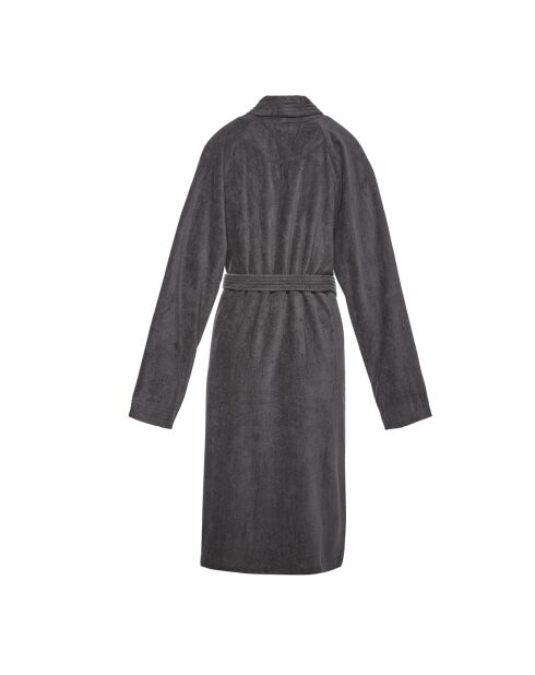 Peignoir avec col châle gris foncé
