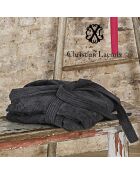 Peignoir avec col châle gris foncé