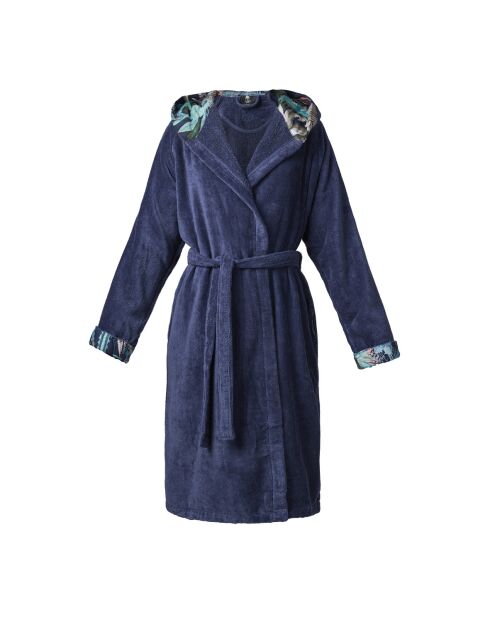 Peignoir avec capuche Zanzibar bleu foncé