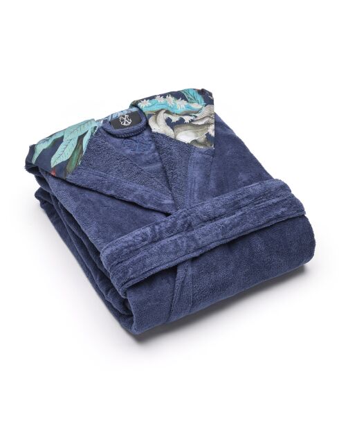 Peignoir avec capuche Zanzibar bleu foncé