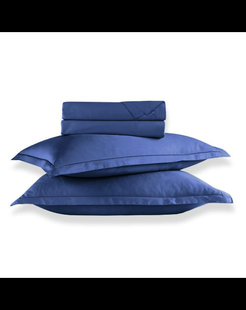 Bettlakenset aus glattem Baumwollsatin 1 Baratta blau 06 + 2x (90x200x30 cm) + 2x (63x63 cm)