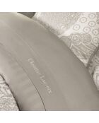 Einfarbiges taupefarbenes Bettlaken aus Baumwollsatin