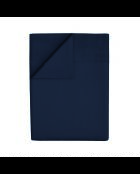 1 Baratta blaues schlichtes Bettlaken aus Baumwollsatin 07