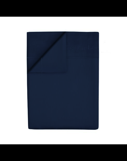 1 Baratta blaues schlichtes Bettlaken aus Baumwollsatin 07