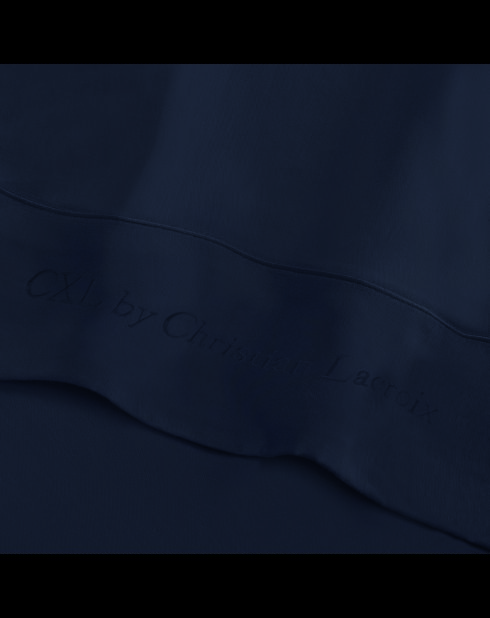 1 Baratta blaues schlichtes Bettlaken aus Baumwollsatin 07