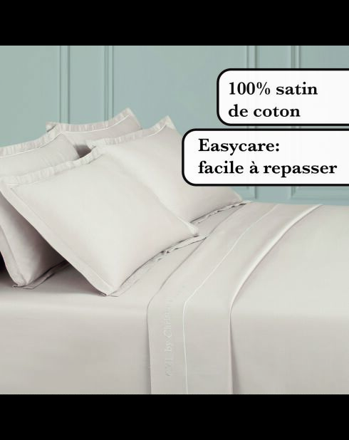 Einfarbiges Bettlaken aus Baumwollsatin 1 Baratta Taupe 05