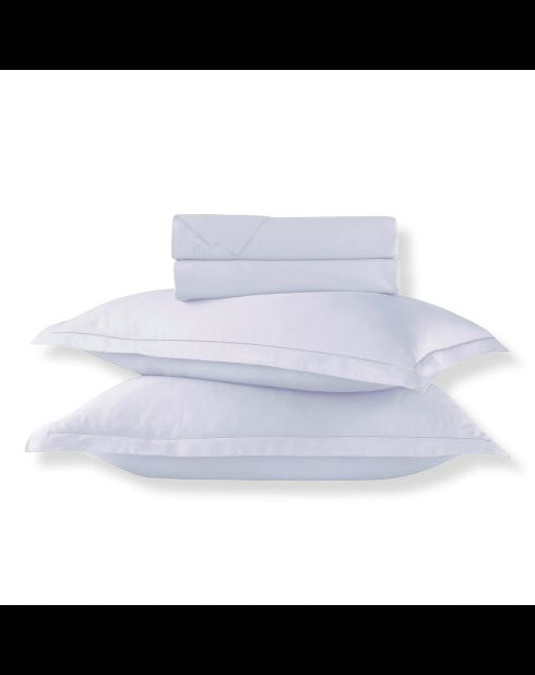 Set di lenzuola in raso di cotone tinta unita 1 baratta grigio 01 + 2x (90x200x30 cm) + 2x (63x63 cm)