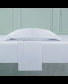 Set di lenzuola in raso di cotone tinta unita 1 baratta grigio 01 + 2x (90x200x30 cm) + 2x (63x63 cm)