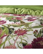 Taie d'oreiller satin de coton Garden vert - 50x70 cm