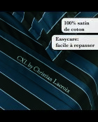 Ensemble de draps satin de coton Eclipse bleu foncé + 180x200x30 cm + 2x(63x63 cm)