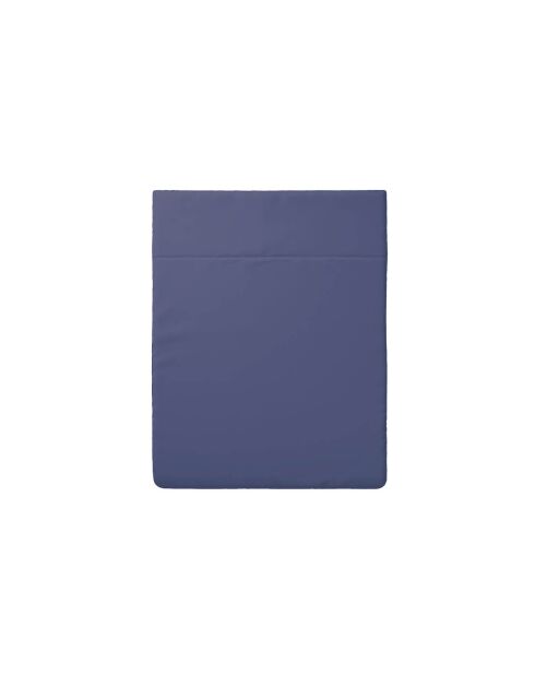 Drap plat satin de coton uni bleu foncé