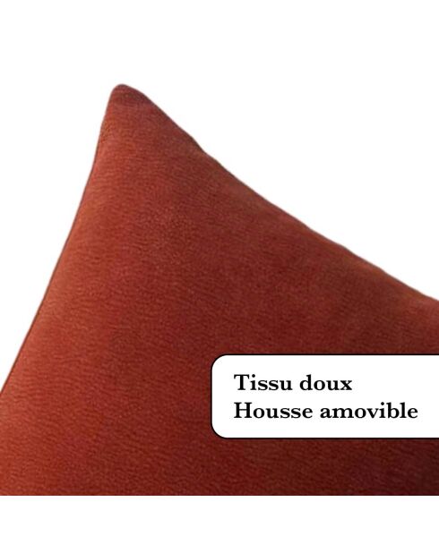 Kussenhoes Chloé Rouge séquoia - 45x45 cm