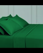 1 baratta groene kussensloop van effen katoensatijn 02 - 2x (63x63 cm)