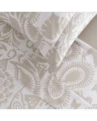 Love Stories Bettlaken-Set aus Baumwollsatin, 230 x 270 cm + 150 x 190/200 x 30 cm + 2 x (50 x 75/80 cm), taupefarben