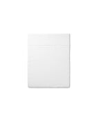 Lenzuolo piatto in raso di cotone bianco tinta unita