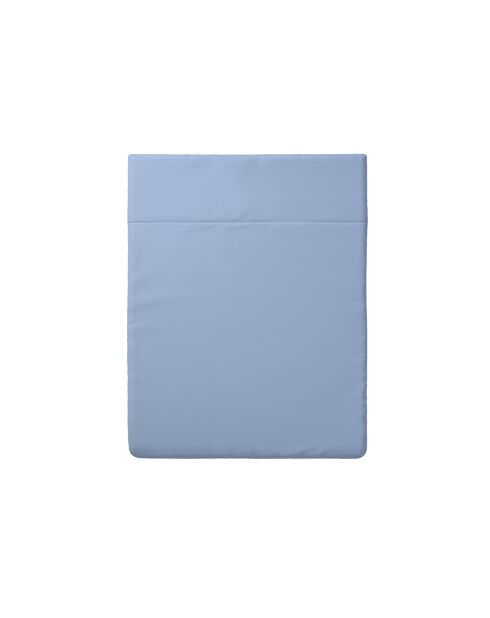 Drap plat satin de coton uni bleu clair