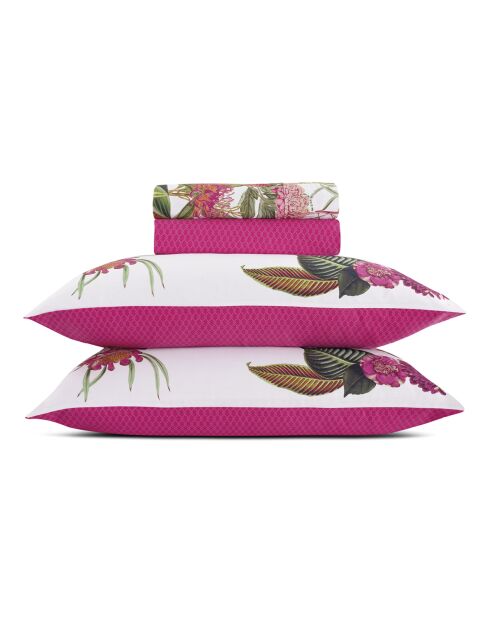 Set tuinstoelen van fuchsia katoensatijn - 180 x 200 cm