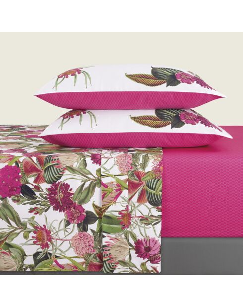 Set tuinstoelen van fuchsia katoensatijn - 180 x 200 cm