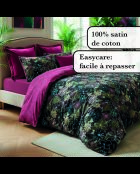Drap plat satin de coton Pollen bordeaux