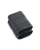 Set de 2 serviettes gris foncé - 50x100 cm