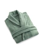 Peignoir avec col châle vert