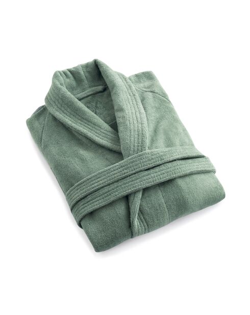 Peignoir avec col châle vert