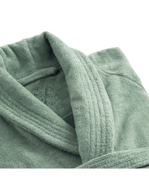 Peignoir avec col châle vert