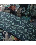 Drap-housse satin de coton uni bleu foncé