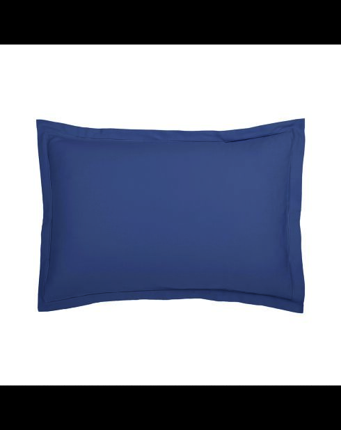 1 Kissenbezug aus Baumwollsatin, blau, einfarbig, 06—2 x (50 x 70 cm)