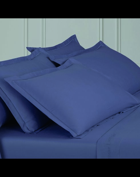 1 Kissenbezug aus Baumwollsatin, blau, einfarbig, 06—2 x (50 x 70 cm)