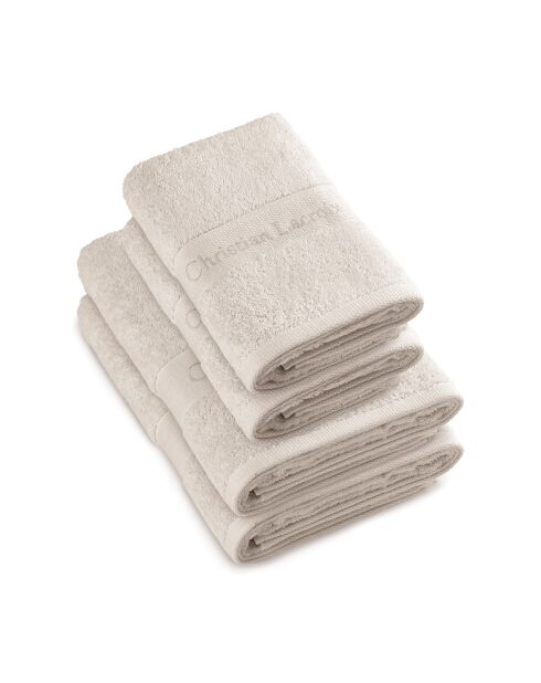 Set di 2 asciugamani e 2 teli da bagno sabbia - 50x100 cm + 70x140 cm