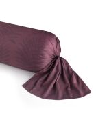 Funda de cojín satinada de algodón color ciruela Areca, 43 x 210 cm