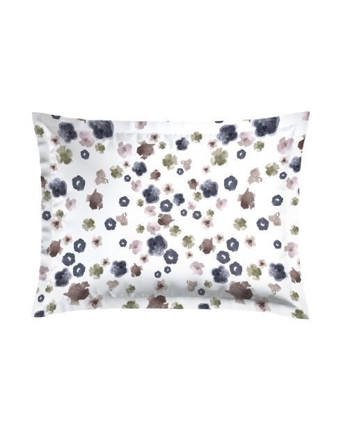 Exotic Flower Kissenbezug aus Baumwollsatin, 50 x 70 cm, weiß