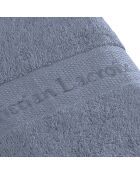 Set de 2 serviettes et 2 draps de bain bleu gris - 50x100 cm + 70x140 cm