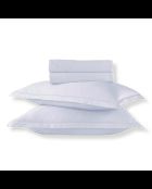 Set di lenzuola in raso di cotone tinta unita 1 baratta grigio 01 - 230x290 cm + 180x200x30 cm + 2x (50x80 cm)