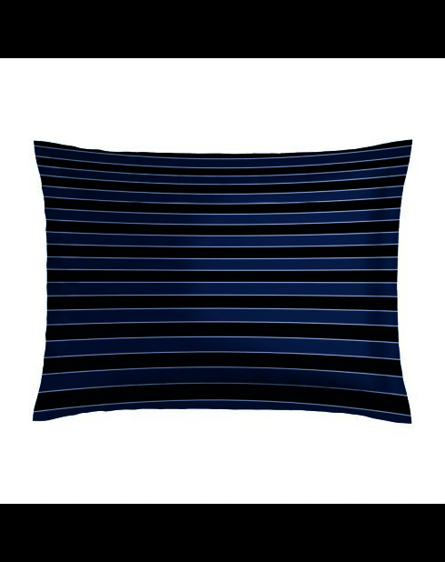 Dunkelblauer Panorama-Kissenbezug aus Baumwollsatin — 2 x (50 x 70 cm)