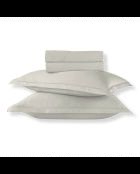 Juego de sábanas de satén de algodón liso 1 baratta taupe 05 + 2x (90x200x30 cm) + 2x (63x63 cm)