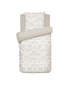 Love Stories taupe katoenen satijnen dekbedovertrek + kussensloop - 135x200 cm + 63x63 cm