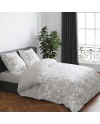 Love Stories taupe katoenen satijnen dekbedovertrek + kussensloop - 135x200 cm + 63x63 cm