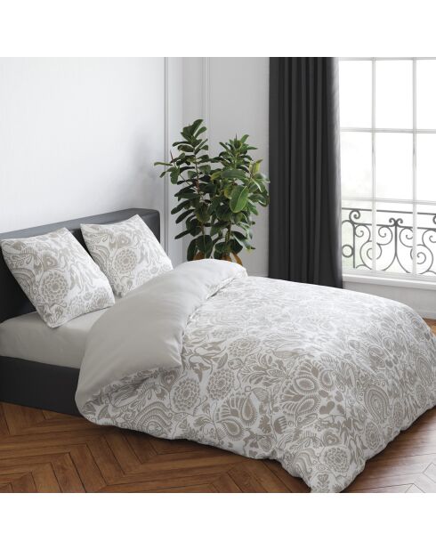 Love Stories taupe katoenen satijnen dekbedovertrek + kussensloop - 135x200 cm + 63x63 cm