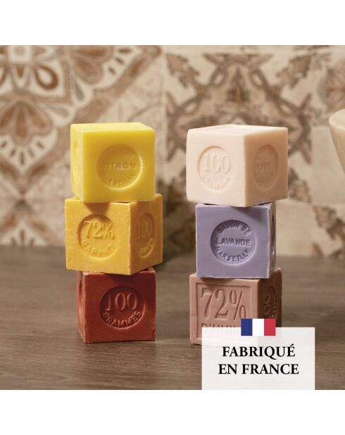 Pack de 6 savons de Marseille solides - 6x100 g