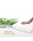 Oreiller carré coeur mémoire de forme + protège oreiller - 60x60 cm