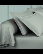 Einfarbiges Nackenetui aus Baumwollsatin 1 Baratta Taupe 01 - 43x210 cm