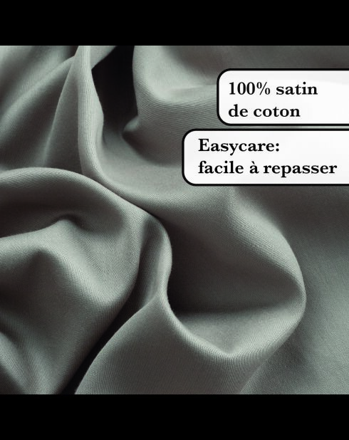 Einfarbiges Nackenetui aus Baumwollsatin 1 Baratta Taupe 01 - 43x210 cm