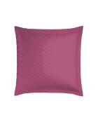 2 exotische Kissenbezüge aus himbeerfarbenem Baumwollsatin, 63 x 63 cm
